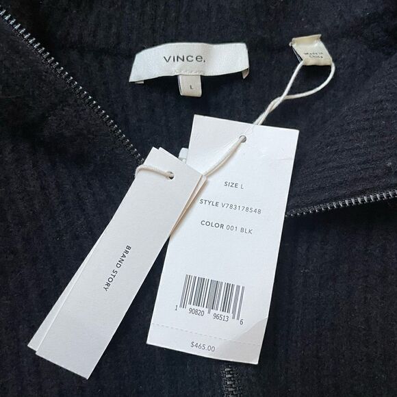 Quarter Zip Sweater In Black Size L - Picture 5 of 9